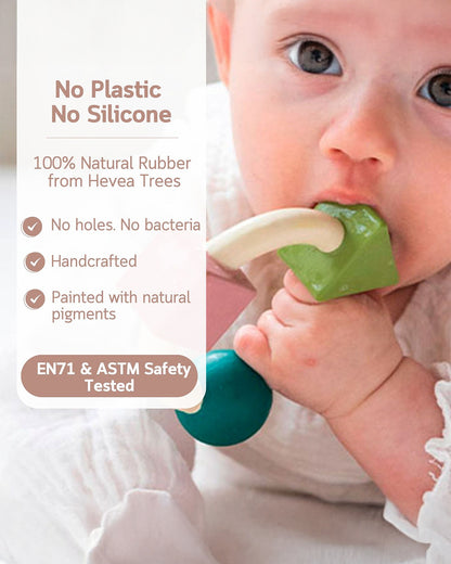 Oli & Carol Teething Ring Soft Colors-Natural Rubber Teether-Easy Grip-0M+