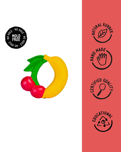 Oli & Carol Fruit Teething Ring-Natural Rubber Teether-Easy Grip-0M+