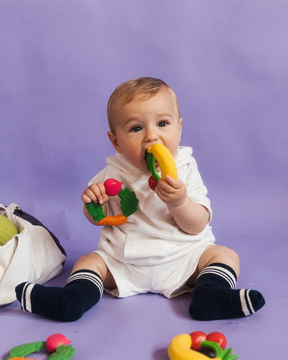 Oli & Carol Fruit Teething Ring-Natural Rubber Teether-Easy Grip-0M+