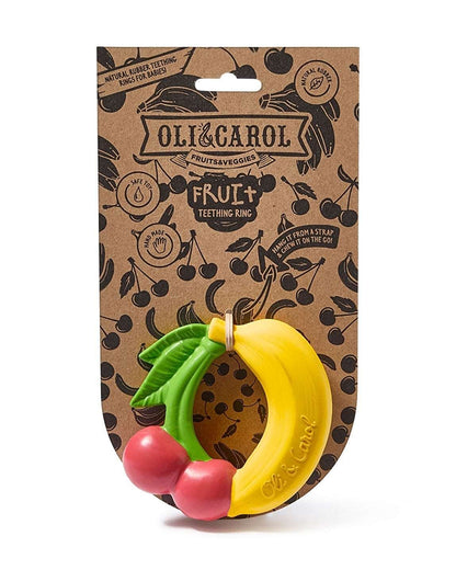 Oli & Carol Fruit Teething Ring-Natural Rubber Teether-Easy Grip-0M+