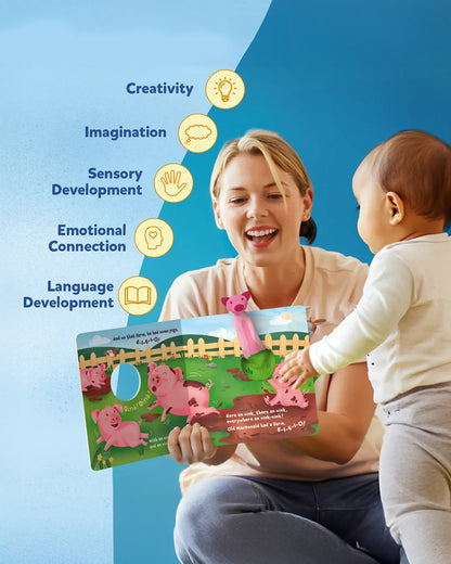 Skillmatics Old Macdonald Had a Farm-Puppet Book-12 Colorful Pages-Encourages Active Participation-6M+