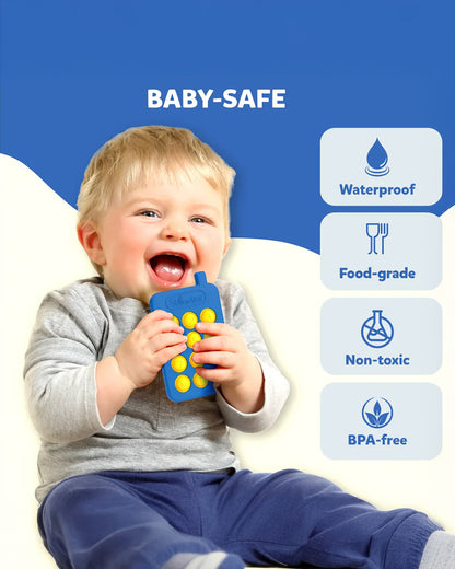 Skillmatics Push & Pop Mobile Phone-Pretend & Play Toy-Waterproof-Non Toxic-9M+