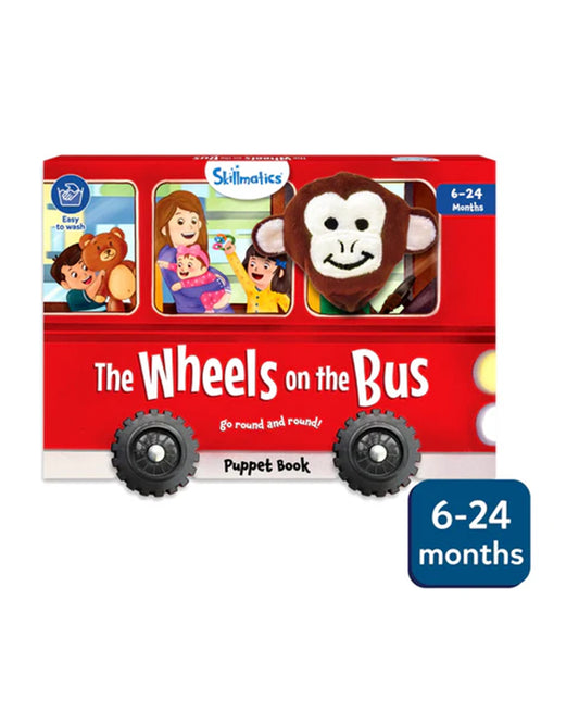 Skillmatics The Wheels on the Bus-Puppet Book-12 Colorful Pages-Encourages Active Participation-6M+