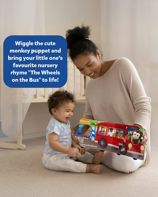 Skillmatics The Wheels on the Bus-Puppet Book-12 Colorful Pages-Encourages Active Participation-6M+