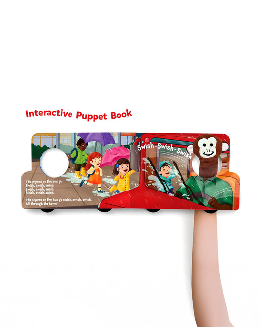 Skillmatics The Wheels on the Bus-Puppet Book-12 Colorful Pages-Encourages Active Participation-6M+