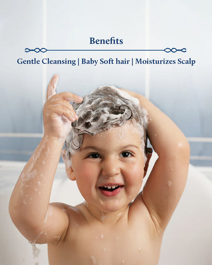 Blue Nectar Baby Hair Oil (100ml), Niraa Baby Top to Toe Wash (200ml) & Briganantadi Baby Shampoo (200ml)-For Gentle Cleansing & Hydration