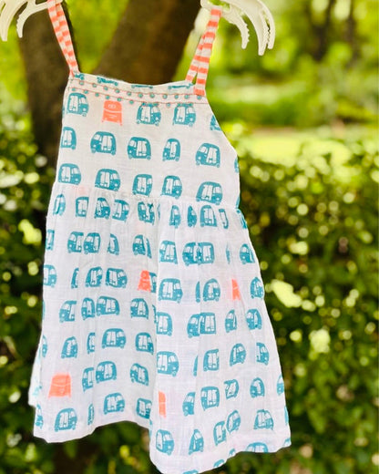 The Almirah White Dress-Auto-Cotton-For Infants