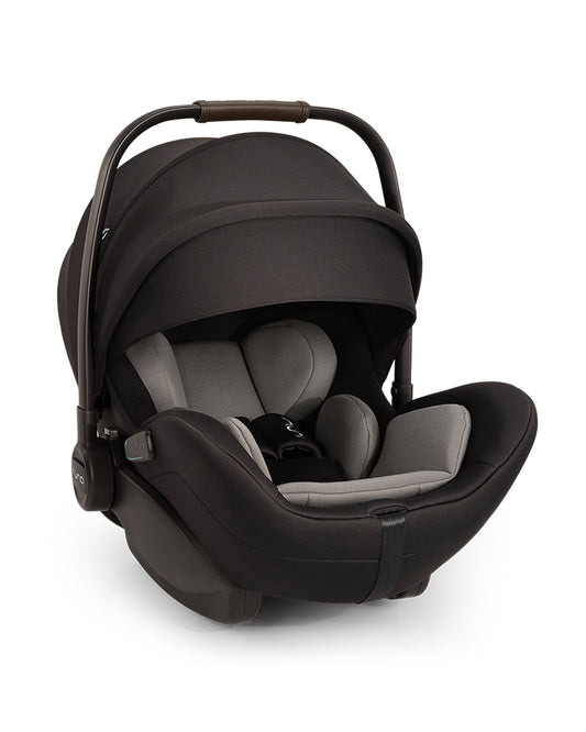 Nuna Arra Flex Baby Car Seat-Rear Facing-Flat Recling Seat 157 Degrees-3 Positions Recline-10 Positions Adjustable Headrest-For 0 to 2Y (Upto 13 Kg)-Caviar