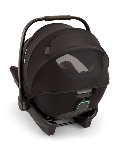 Nuna Arra Flex Baby Car Seat-Rear Facing-Flat Recling Seat 157 Degrees-3 Positions Recline-10 Positions Adjustable Headrest-For 0 to 2Y (Upto 13 Kg)-Caviar