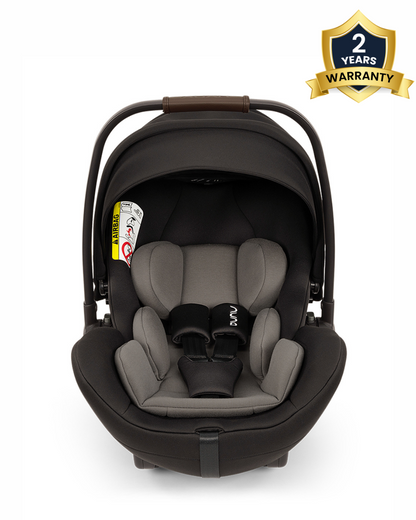 Nuna Arra Flex Baby Car Seat-Rear Facing-Flat Recling Seat 157 Degrees-3 Positions Recline-10 Positions Adjustable Headrest-For 0 to 2Y (Upto 13 Kg)-Caviar