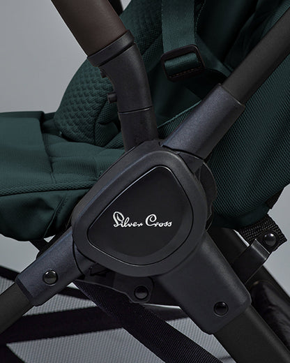 Silver Cross Clic 2 Cabin Friendly Stroller-With Snack Tray-One Hand Fold-Includes Rain Cover-For 0 to 4Y (Upto 22 kg)-Conifer