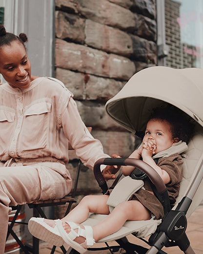 Silver Cross Clic 2 Cabin Friendly Stroller-One Hand Fold-Flat Reclining Seat-Includes Rain Cover-2 Years Warranty-Pram for 0 to 4Y (Upto 22 Kg)-Latte