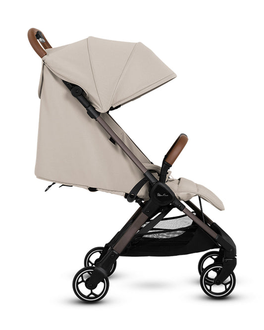 Silver Cross Clic 2 Cabin Friendly Stroller-With Stroller Bag-One Hand Fold-Includes Rain Cover-For 0 to 4Y (Upto 22 kg)-Latte