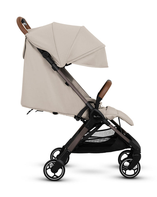 Silver Cross Clic 2 Cabin Friendly Stroller-With Stroller Bag-One Hand Fold-Includes Rain Cover-For 0 to 4Y (Upto 22 kg)-Latte