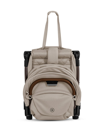 Silver Cross Clic 2 Cabin Friendly Stroller-One Hand Fold-Flat Reclining Seat-Includes Rain Cover-2 Years Warranty-Pram for 0 to 4Y (Upto 22 Kg)-Latte