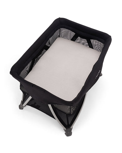 Nuna SENA Aire Travel Cot & Playard-With Triple-Layered Mesh Mattress-360 Degree Airflow-One Hand Fold-Light Weight & Portable-Includes Travel Bag-0 to 3Y-Caviar