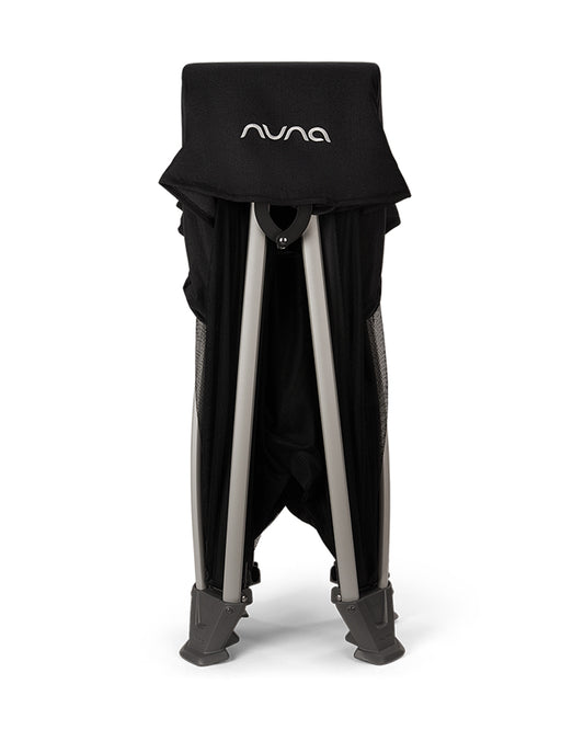 Nuna SENA Aire Travel Cot & Playard-With Triple-Layered Mesh Mattress-360 Degree Airflow-One Hand Fold-Light Weight & Portable-Includes Travel Bag-0 to 3Y-Caviar