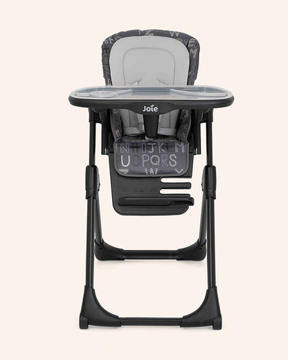 Joie Mimzy Recline High Chair-5 Position Recline-7 Height Positions-2 Years Warranty-Upto 15 Kg-ABC Charcoal