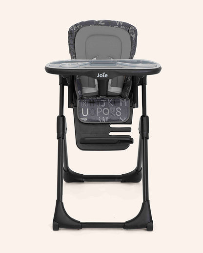 Joie Mimzy Recline High Chair-5 Position Recline-7 Height Positions-2 Years Warranty-Upto 15 Kg-ABC Charcoal