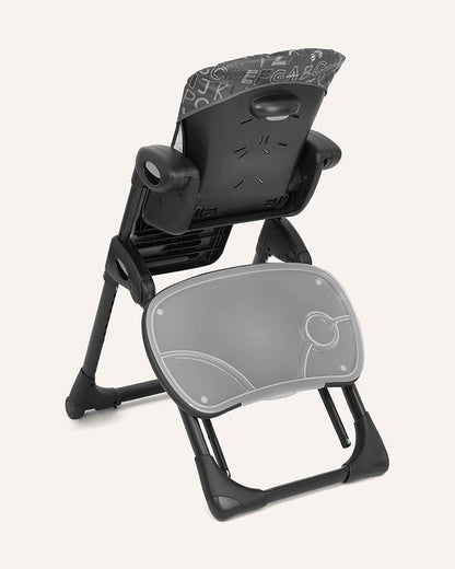 Joie Mimzy Recline High Chair-5 Position Recline-7 Height Positions-2 Years Warranty-Upto 15 Kg-ABC Charcoal