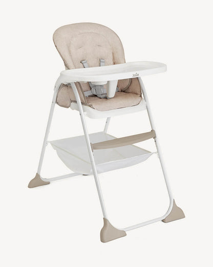Joie Mimzy Snacker Baby High Chair-One Hand Quick Compact Fold-Streamlined Design-6M to 3Y (Upto 15Kg)-Taupe