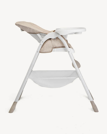 Joie Mimzy Snacker Baby High Chair-One Hand Quick Compact Fold-Streamlined Design-6M to 3Y (Upto 15Kg)-Taupe