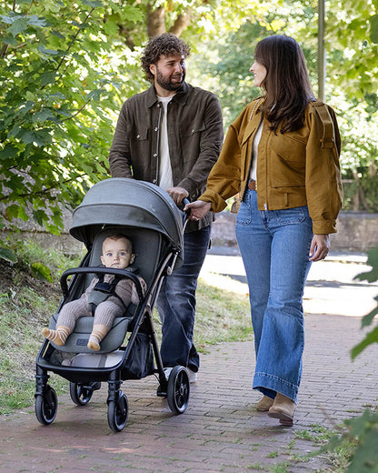 Joie Parcel LX Lightweight Stroller-One Hand Fold-Flat Reclining Seat-Car Seat Compatible-Mesh Window On Canopy-2 Years Warranty-For 0 to 4Y (Upto 22 Kg)-Eclipse