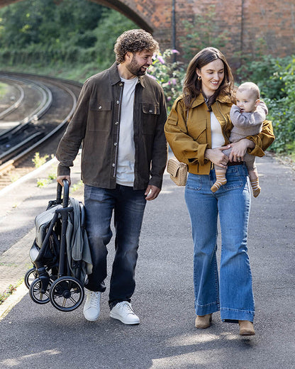 Joie Parcel LX Lightweight Stroller-One Hand Fold-Flat Reclining Seat-Car Seat Compatible-Mesh Window On Canopy-2 Years Warranty-For 0 to 4Y (Upto 22 Kg)-Eclipse