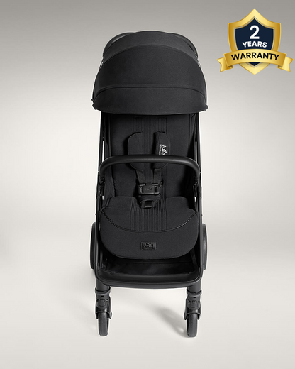 Joie Parcel LX Lightweight Stroller-One Hand Fold-Flat Reclining Seat-Car Seat Compatible-Mesh Window On Canopy-2 Years Warranty-For 0 to 4Y (Upto 22 Kg)-Eclipse