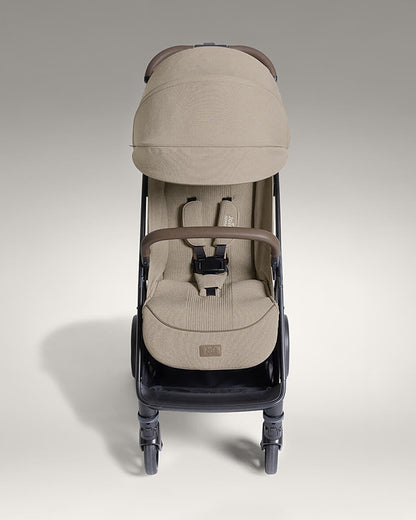 Joie Parcel LX Lightweight Stroller-One Hand Fold-Flat Reclining Seat-Car Seat Compatible-Mesh Window On Canopy-2 Years Warranty-For 0 to 4Y (Upto 22 Kg)-Sandstone