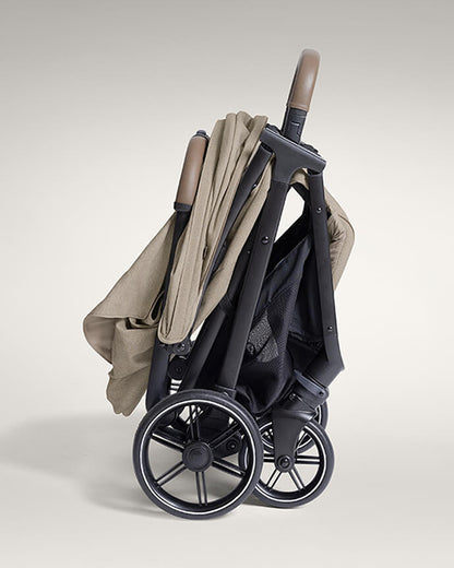 Joie Parcel LX Lightweight Stroller-One Hand Fold-Flat Reclining Seat-Car Seat Compatible-Mesh Window On Canopy-2 Years Warranty-For 0 to 4Y (Upto 22 Kg)-Sandstone