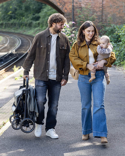 Joie Parcel LX Lightweight Stroller-One Hand Fold-Flat Reclining Seat-Car Seat Compatible-Mesh Window On Canopy-2 Years Warranty-For 0 to 4Y (Upto 22 Kg)-Sandstone