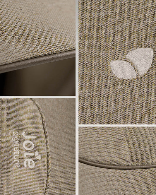 Joie Parcel LX Lightweight Stroller-One Hand Fold-Flat Reclining Seat-Car Seat Compatible-Mesh Window On Canopy-2 Years Warranty-For 0 to 4Y (Upto 22 Kg)-Sandstone