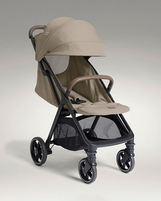 Joie Parcel LX Lightweight Stroller-One Hand Fold-Flat Reclining Seat-Car Seat Compatible-Mesh Window On Canopy-2 Years Warranty-For 0 to 4Y (Upto 22 Kg)-Sandstone