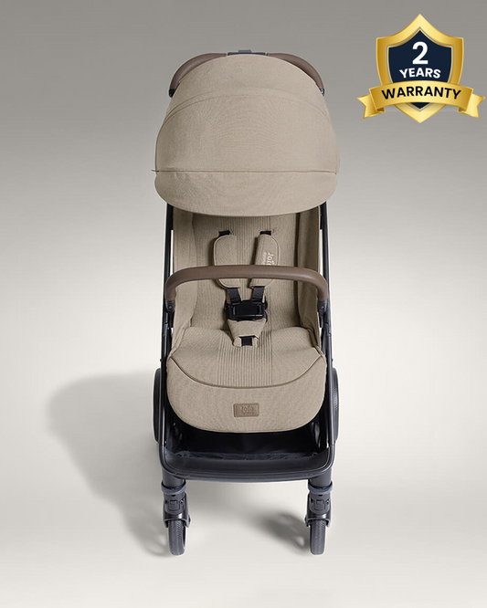 Joie Parcel LX Lightweight Stroller-One Hand Fold-Flat Reclining Seat-Car Seat Compatible-Mesh Window On Canopy-2 Years Warranty-For 0 to 4Y (Upto 22 Kg)-Sandstone