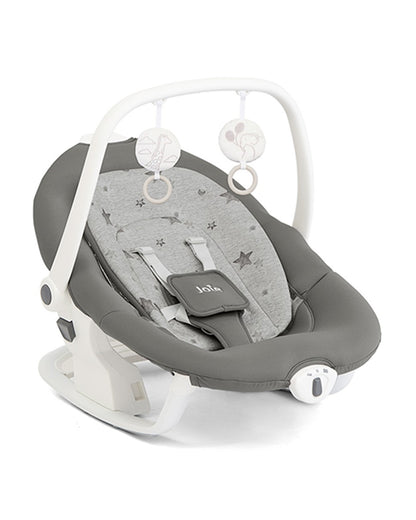 Joie Serina 2in1 Baby Swing & Rocker-6 Swing Speeds-3 Positions Recline-With Toy Bar-2 Years Warranty-For 0 to 9 Kg-Cosmo Grey