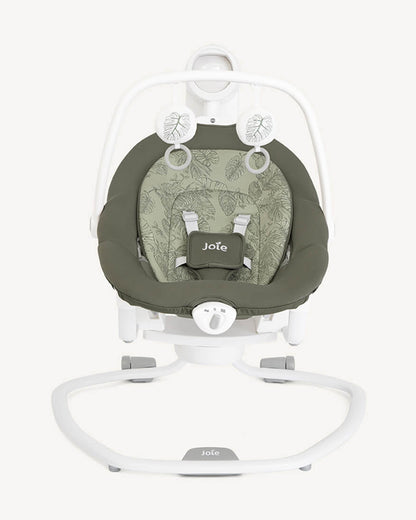 Joie Serina 2in1 Baby Swing & Rocker-6 Swing Speeds-3 Positions Recline-With Toy Bar-2 Years Warranty-For 0 to 9 Kg-Palms