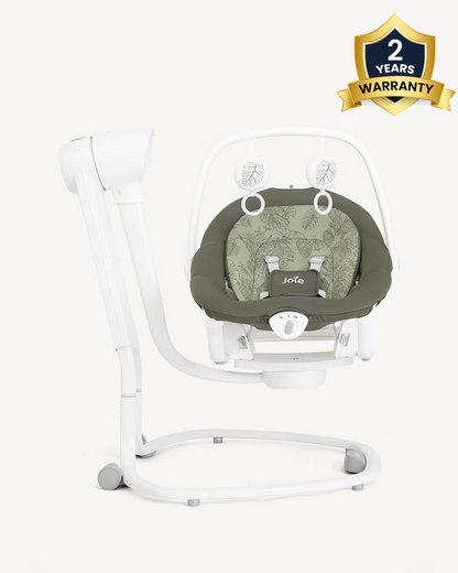 Joie Serina 2in1 Baby Swing & Rocker-6 Swing Speeds-3 Positions Recline-With Toy Bar-2 Years Warranty-For 0 to 9 Kg-Palms