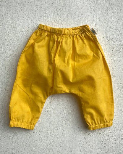 Whitewater Kids Yellow Jhabla Set-Kite Print-100% GOTS Certified Organic Cotton-For Infants