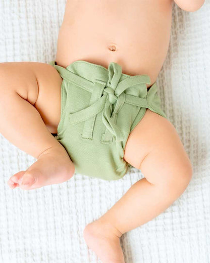 Cocoon Care Sage Green Cloth Nappy-Bamboo Muslin-Washable & Reusable