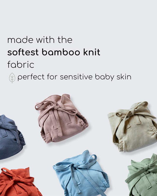 Cocoon Care Sage Green Cloth Nappy-Bamboo Muslin-Washable & Reusable