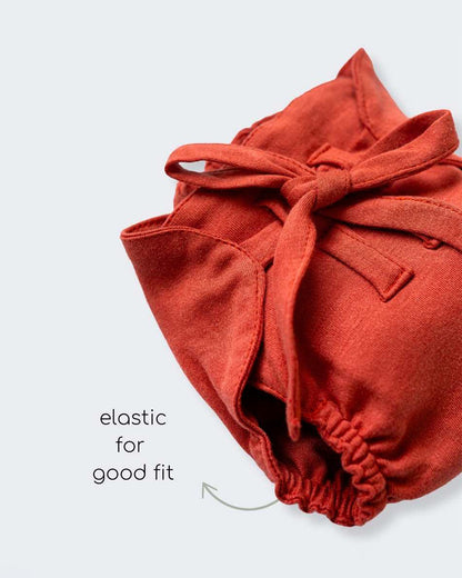 Cocoon Care Orange Rust Cloth Nappy-Bamboo Muslin-Washable & Reusable