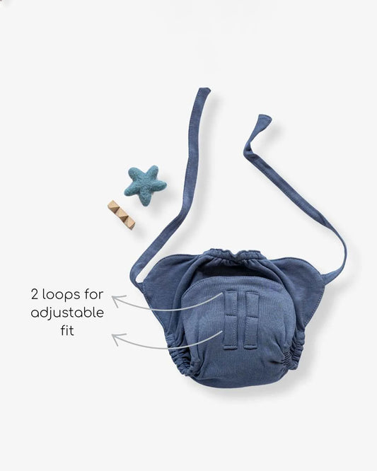 Cocoon Care Blue Granite Cloth Nappy-Bamboo Muslin-Washable & Reusable