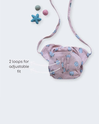 Cocoon Care Wild Polka Cloth Nappy-Bamboo Muslin-Washable & Reusable