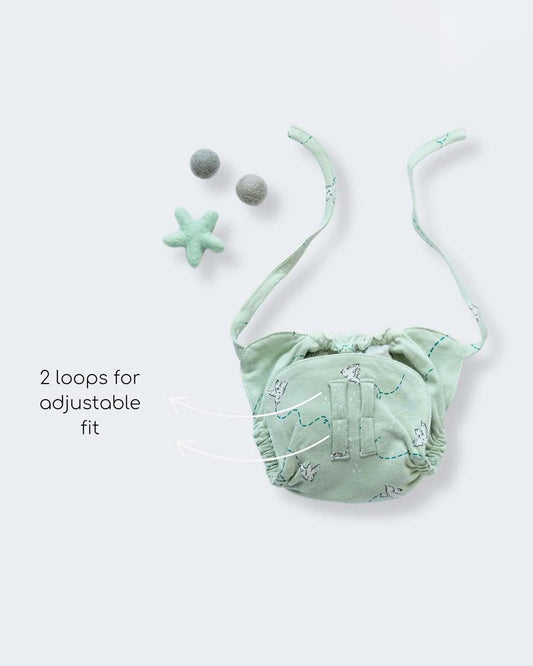 Cocoon Care Freedom Flighter Cloth Nappy-Bamboo Muslin-Washable & Reusable