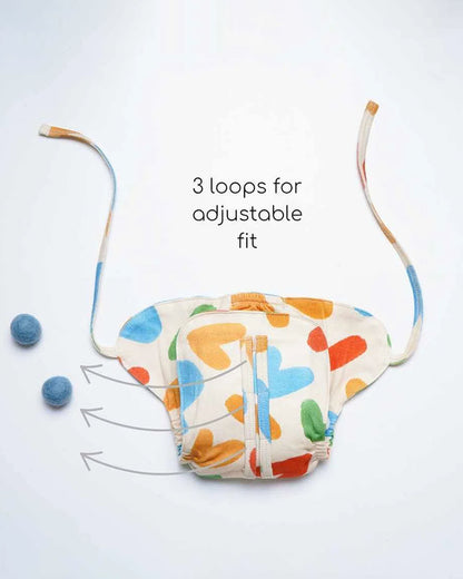 Cocoon Care Playful Notes Cloth Nappy-Bamboo Muslin-Washable & Reusable