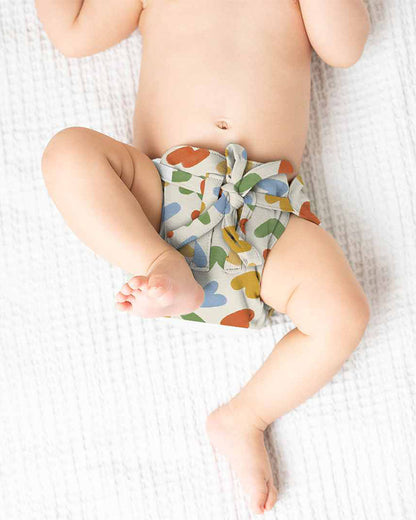 Cocoon Care Playful Notes Cloth Nappy-Bamboo Muslin-Washable & Reusable
