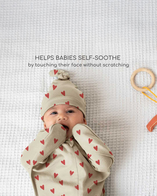 Cocoon Care Heart & Soul Baby Sleeping Bag/Pod-Bamboo Cotton-With 2 Way Zipper-Newborn Bed