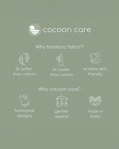 Cocoon Care Heart & Soul Baby Sleeping Bag/Pod-Bamboo Cotton-With 2 Way Zipper-Newborn Bed
