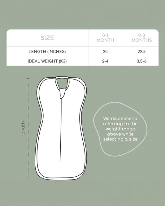 Cocoon Care Heart & Soul Baby Sleeping Bag/Pod-Bamboo Cotton-With 2 Way Zipper-Newborn Bed